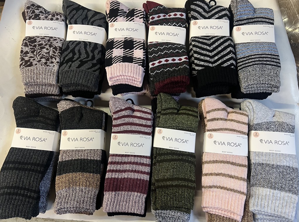 Ladies , VIA ROSA Marled Boot Socks