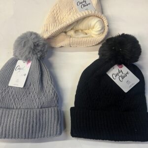 Ladies Fur Lined  Pom Cuf Toque