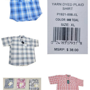 Mens Stillwater ,  Quality Yarn dyed Short Sleeve Shirts .