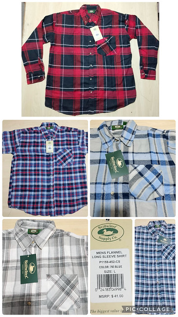 Mens Stillwater Supply Plaid Flannel Long Sleeve  Shirt