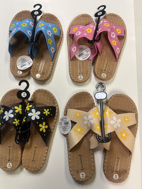 Ladies Floral Slide Flexi Rubber Sandal