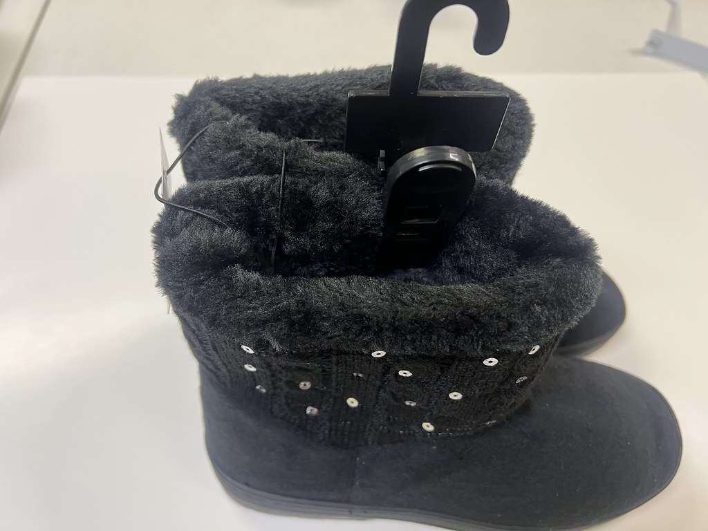 Ladies Uggz style Fur Lined Embellished Boots