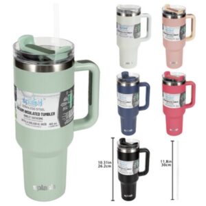 Stainless sateel , Travel Mug  with  Rigid Straw .