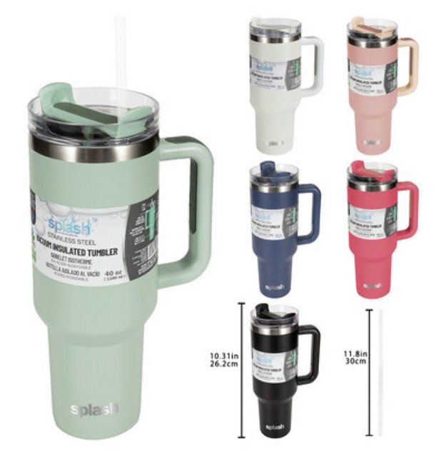 Stainless sateel , Travel Mug  with  Rigid Straw .