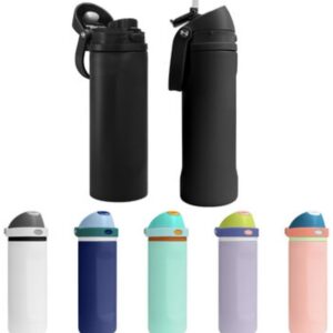 Double wall Stainless steel , 600 ml , Bottle. Locking with Straw .