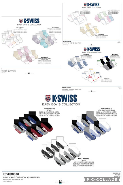 Infants & Toddler K-SWISS , 8 pack CUSHIONED AnKle Socks