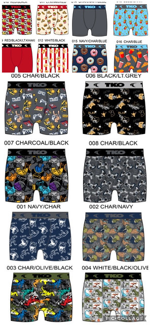 Boys ,TKO , 4 pack , Coordinating ACTIVE Boxer Briefs .