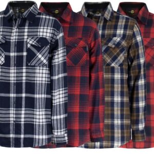 Mens JACKFIELD , Quality Plaid button up Flannel shirt - Image 1