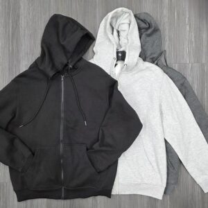 Mens Mid weight Fleece zippered Hoody Jacket