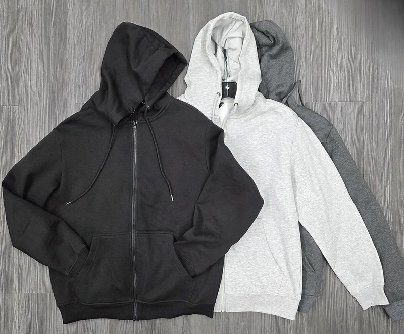 Mens Mid weight Fleece zippered Hoody Jacket