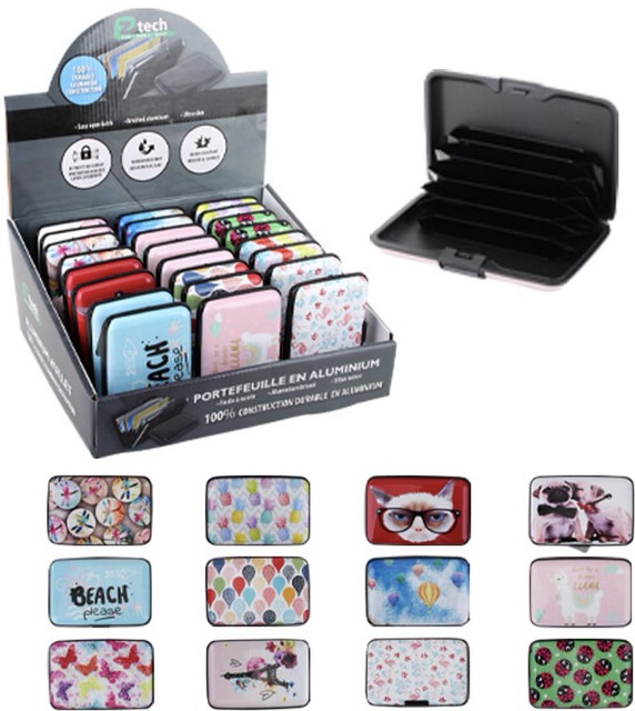 Alluminum ID Wallet. Multi Sections inside .