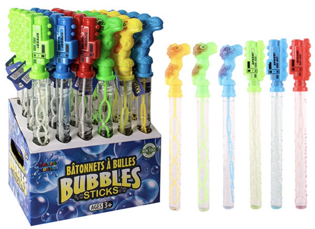 Boys 14 " Bubble stick with Figurine.