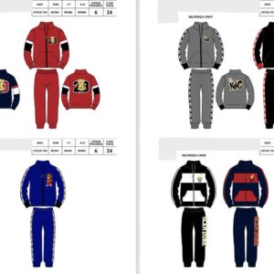 Boys Zippered 2 Piece Jogging Set with Logos