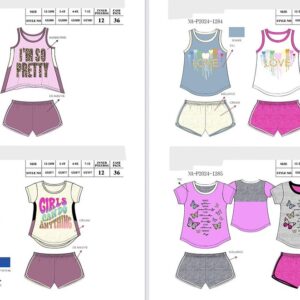 Girls 2 piece short Sets